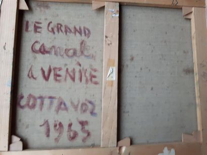 null André COTTAVOZ (1922-2012)
Le Grand canal à Venise
Huile sur toile, signée en...
