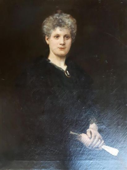 null Philippe JOLYET (1832-1908)
Portrait d'une dame de qualité 
huile sur toile...