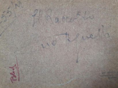 null Ciro AGNETTI (1913-?)
Brianza, moissons
Huile sur toile marouflée, 
signée illisible,
à...