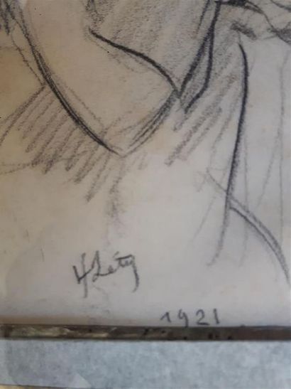 null Hippolyte LETY (1878 - 1959)
Elégante
Dessin au crayon gras , signé LETY, daté...