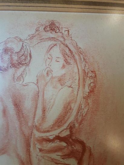 null HOBI (1939-1998)
Femme à la toilette
dessin à la sanguine sur papier,
signé,daté...