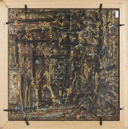 null André FIOL (1915-1999)
Composition
Huile sur toile recto-verso
66 x 66 cm

