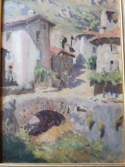 null Hippolyte LETY (1878 - 1959)
Pont à Serrière au Sud de Vienne
Huile sur toile,...