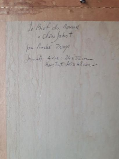 null André ROUX (architecte)
Le bief de chêne sabot,
Aquarelle signée, datée 1947,
24...
