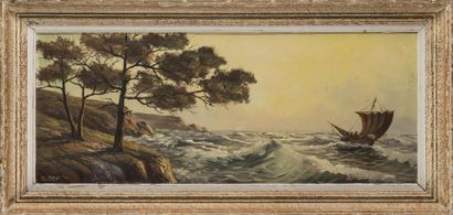 null Charles MATRAY
Marine 
Huile sur toile
40 x 100 cm