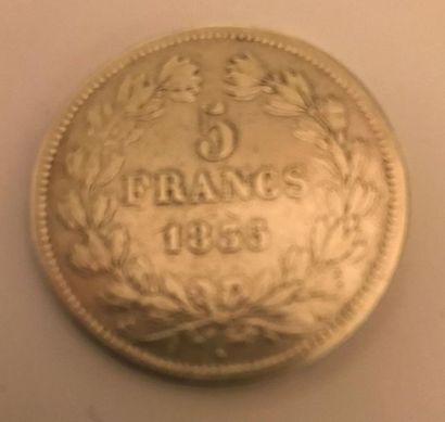 null Pièce de 5 francs en argent Louis-Philippe 1835 Paris tranche en relief TB+...