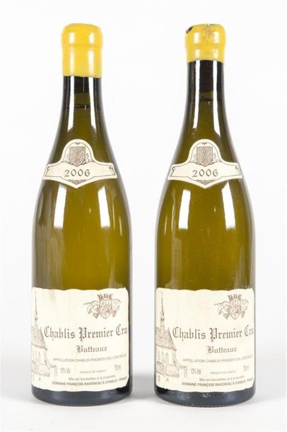 null 2 B CHABLIS BUTTEAUX (1er Cru) e.l.s; 1 capsule avec cire abimée Raveneau 2...