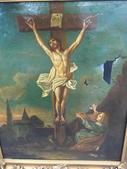 null Crucifixion 
Huile sur toile 
52 x 53.5 cm
Accidents et restaurations