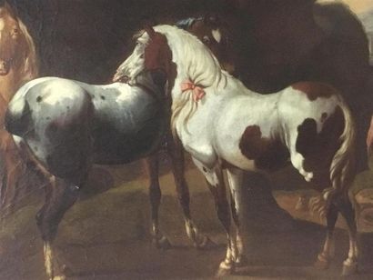 null Ecole italienne 18ème siècle
Mercure et Argus
Huile sur toile
95 x 156 cm