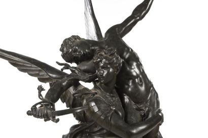 null Antonin MERCIE (1845- 1916)
Gloria victis,
Importante épreuve en bronze patinée...