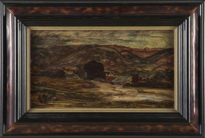 null Auguste MORISOT (1857 - 1951)
Paysage, 
Huile sur panneau
Signée en bas à gauche
20...