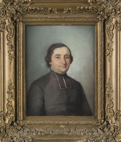 null FAUQUIER
Portrait d'un abbé
Pastel 
Signé bas droit FAUQUIER 1848
17 x 13,5...