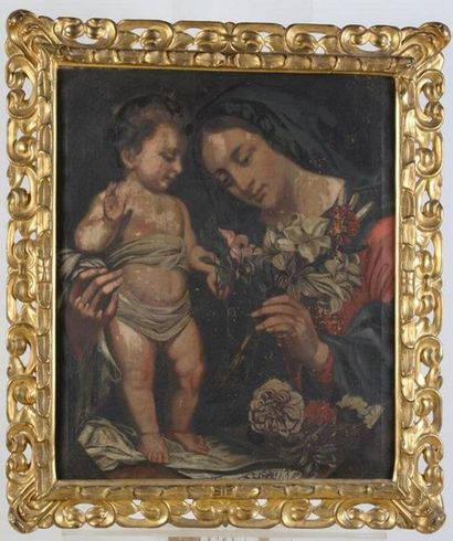 null Vierge à l'enfant
Huile sur toile
70 x 58 cm