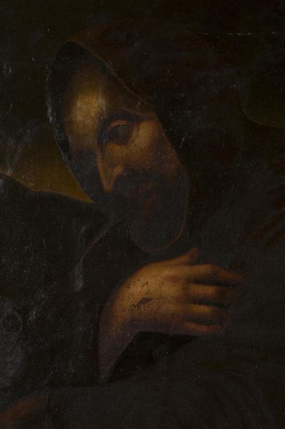 null Ecole 18ème siècle
Saint François avec mémento mori, 
Huile sur toile
74 x 60...