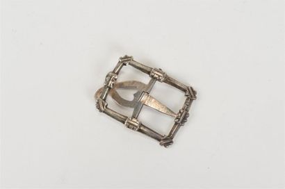 null Paire de boucles de souliers en argent, poinçon Minerve