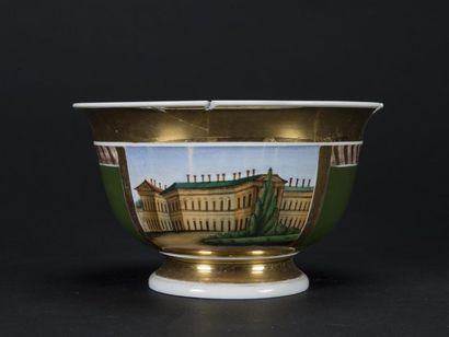 null Sucrier en porcelaine à décor d'un palais à Varsovie
19ème siècle
On joint un...