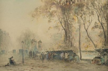 null Henri FOREAU (1866 - 1938)
Le bouquiniste à Paris
Paire d'aquarelles, signée...