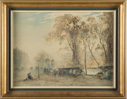null Henri FOREAU (1866 - 1938)
Le bouquiniste à Paris
Paire d'aquarelles, signée...