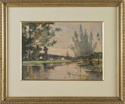 null Eugène CHIGOT (1860 - 1923)
Paysage, 
Aquarelle, signée en bas à gauche et datée...