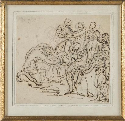 null Jean-François PARROCEL (1704-1781)
groupe de personnages,
encre
16,5 x 17 c...