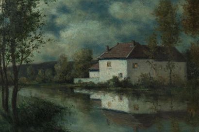 null Georges Ricard-CORDINGLEY (1873-1939)
Paysage nocturne 
Huile sur toile , signée...