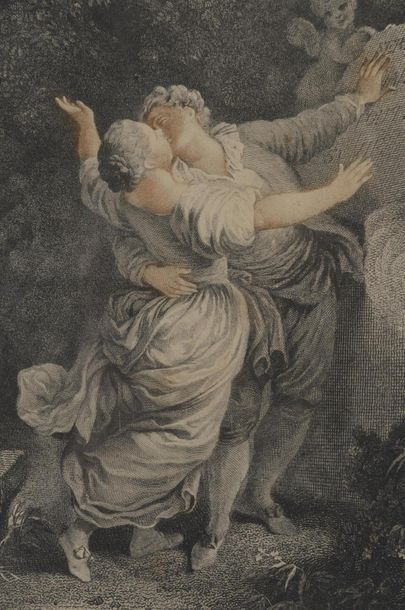 null Gravure d'après Fragonard
Le Serment d'Amour 
41 x 30 cm