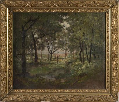 null SAINT CYR GIRIER (1837 - 1911)
Paysage avec aqueduc
Huile sur toile
Signée en...