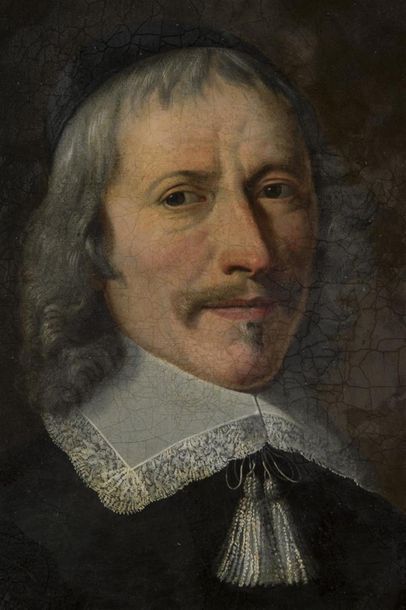 null Suiveur de Philippe de Champaigne, Ecole française 17ème siècle
Portrait d'homme...