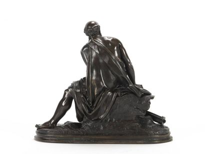 null Pierre AUBERT (1853-1912)
Aristote
Epreuve en bronze patiné
Signé
27 x 32 c...