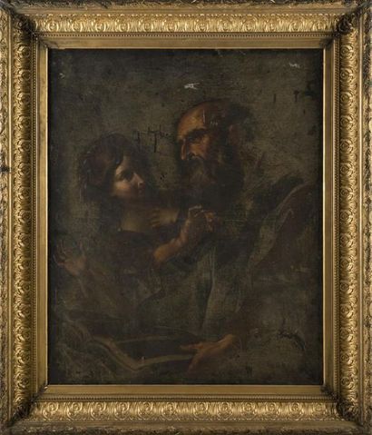 null Ecole italienne du 17ème siècle
La tentation de Saint Antoine 
huile sur toile...