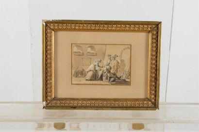 null SWEBACH dit FONTAINE (1769 - 1822)
Scène de taverne
Encre et aquarelle
7 x 10...