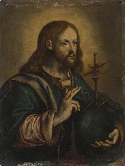 null 17ème
Christ Salvator Mundi
Huile sur cuivre
22.5 x 17 cm