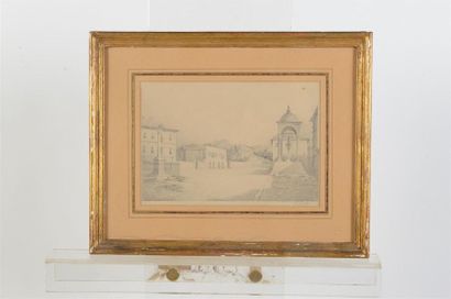 null Vincenzo SPINOLA (1811 - 1886)
Vue de la place de la croix de marbre à Nice
Dessin
21...