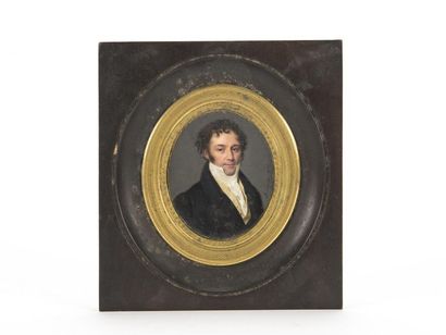 null Ferdinand MACHÉRA (1776-1843)
Portrait d'homme en redingote (Frédéric Thiébaut),
Huile...