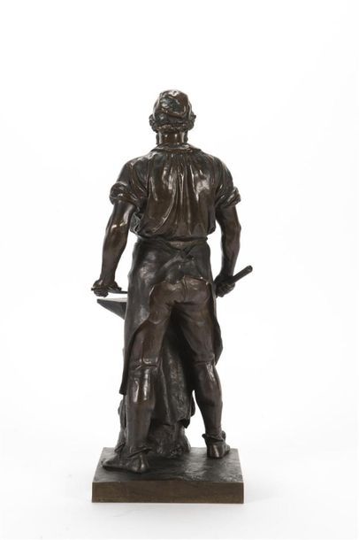 null ALBERMANN Wilhem (1855-1913)
Le Forgeron, épreuve en bronze patinée, signée...