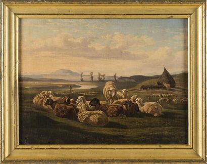 null Isidore FLACHERON (1806 - 1873)
La campagne de Rome
Huile sur toile , signée...