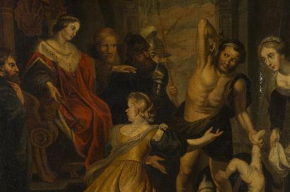 null D'après Rubens , 17ème siècle
Le jugement de Salomon ,
huile sur toile,
73x86...