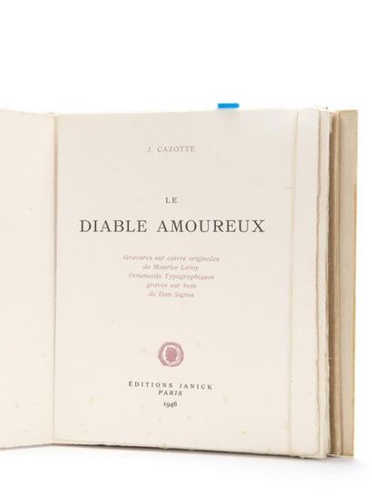 null CAZOTTE (Jacques) : le Diable amoureux. Editions JANICK, Paris, 1946. 15 Gravures...