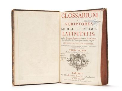 null DU CANGE (Charles Dufresne, seigneur ). Glossarium ad scriptores mediae et infimae...
