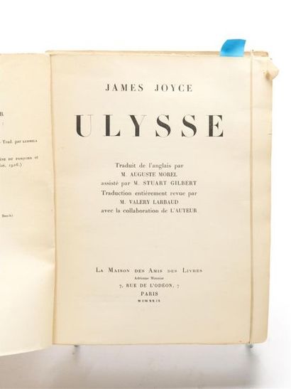 null JOYCE, James : Ulysse. Paris, La Maison des Amis des Livres. Adrienne Monnier,...