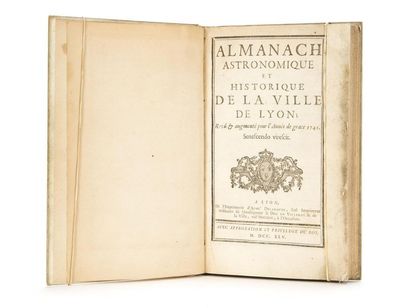 null Almanach astronomique et historique de la Ville de LYON Année 1745. 

Plein...