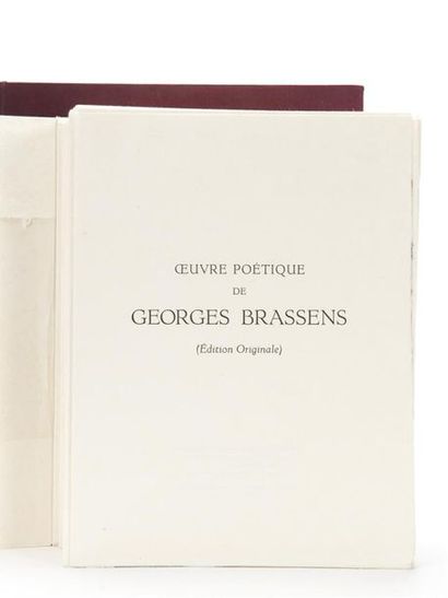 null BRASSENS (Georges). OEuvre poétique. 32 lithographies originales de Pierre PARSUS....