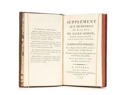 null Saint-Simon (Louis de Rouvroy, duc de) : Mémoires de monsieur le Duc de S. Simon,...