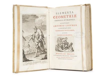 null LECCHI Giovanni Antonio ELEMENTA GEOMETRIAE THEORICAE ET PRACTICAE
Vélin ivoire...