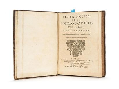 null DESCARTES (René). Les Principes de la philosophie, escrits en latin, et traduits...