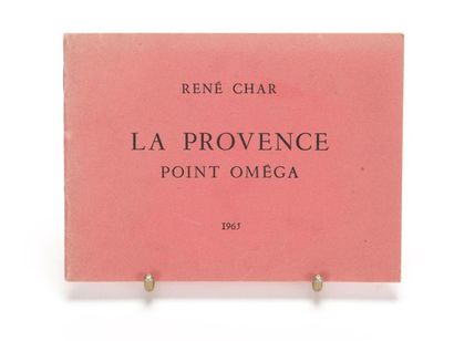 null CHAR (René) : La Provence point oméga. Imprimerie Union, 1965. 
11,5 par 15,2...