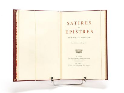 null BOILEAU-DESPREAUX : Satires et épitres. Baudelot, Paris, 1957. Portrait de Boileau...