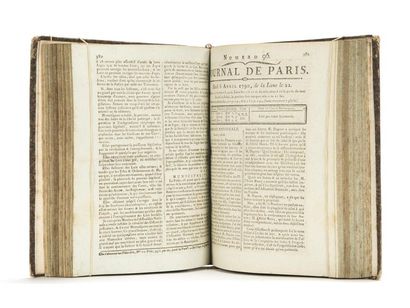 null (REVOLUTION) : JOURNAL de PARIS. Paris, Imprimerie de QUILLAU, 1790. 
181 numéros...