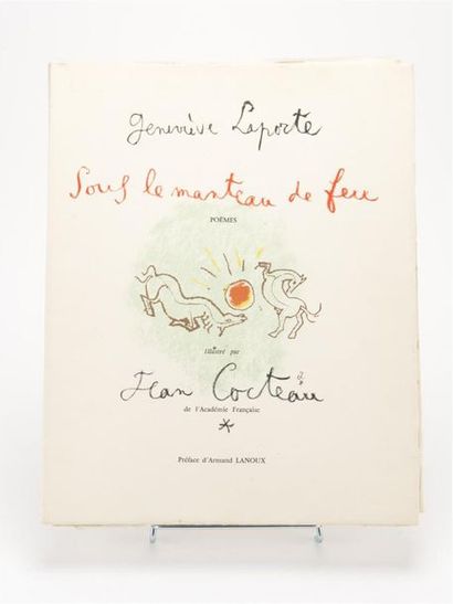 null LAPORTE (Geneviève) : Sous le manteau de feu. Poèmes. Douze lithographies originales...
