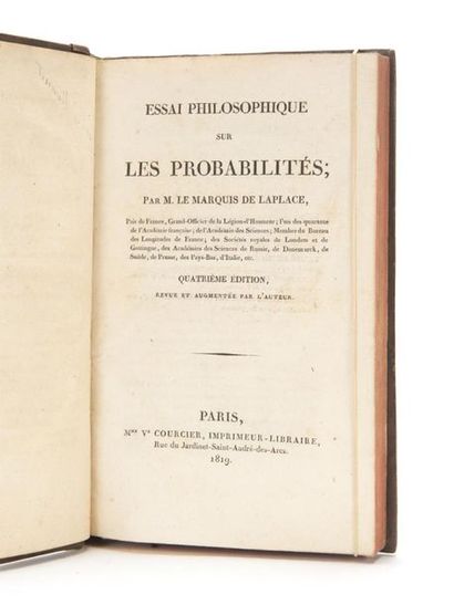 null LAPLACE (Pierre Simon, marquis de) : Essai philosophique sur les probabilités....